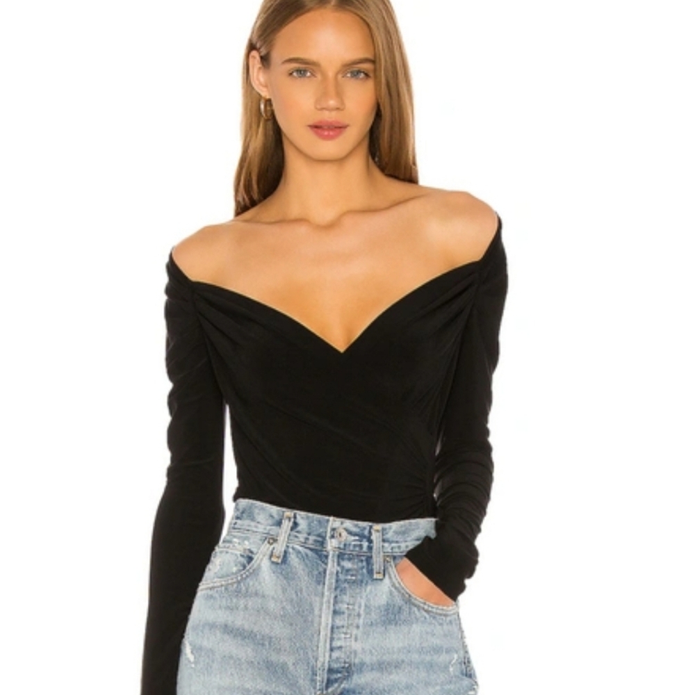 Norma Kamali Black Women's Ruched Top- New - Picture 7 of 8